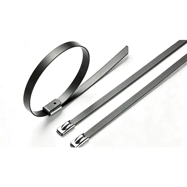 Goomax all-black 4.7 × 300 mm SUS304 stainless steel cable tie with epoxy resin surface coating / 100pcs