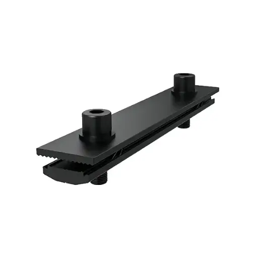 [GM-RS-56-AZ-B] Goomax all-black 150 mm earthing rail splice with M8 × 25 mm bolts