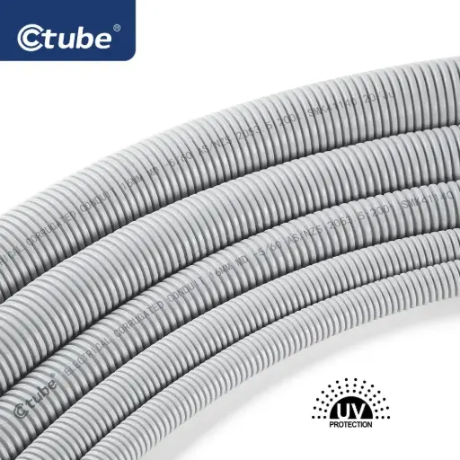 [HD-25-SC] 25mm Heavy Duty Solar Corrugated Conduit /  1 x 50M